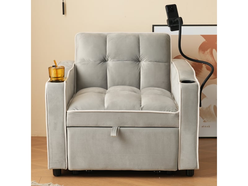  Canapé convertible, canapé-lit, 3 en 1, 83 x 167 x 76 cm, porte-gobelets, mobilier pour espace de vie, pour salon et séjour  - Conforama D