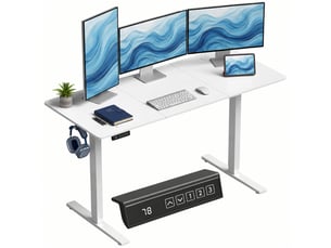 Bureau   120 cm coloris blanc