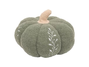Coussin citrouille automne 32x32cm kaki