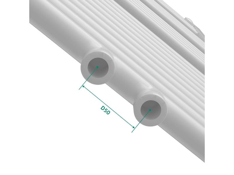  Radiateur sèche-serviettes chauffage salle de bain acier 140 x 60 cm blanc 03_0010423  - Conforama D