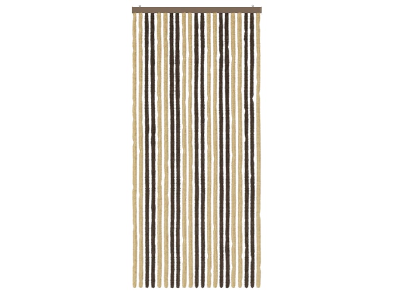 Rideau anti-insectes, moustiquaire en chenille marron foncé et beige cf43474 - Conforama C