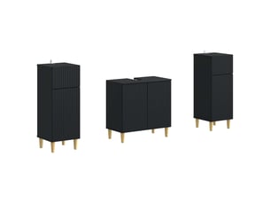 Ensemble de meuble de salle de bain 3 pièces arnhem noir cf63328