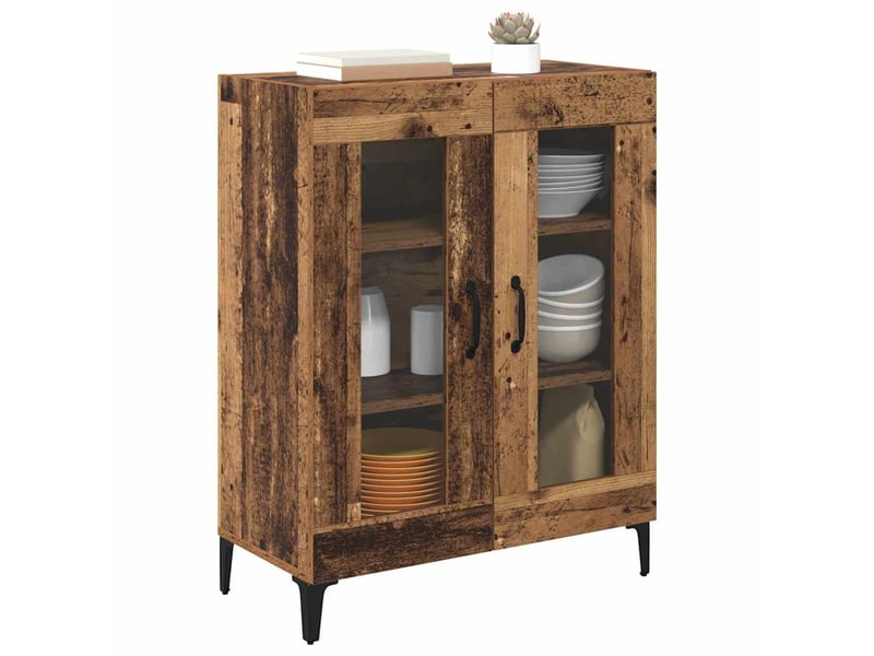  Buffet - bahut - meuble de rangement bois ancien 69,5 x 34 x 90 cm bois d'ingénierie et fer  - Conforama C