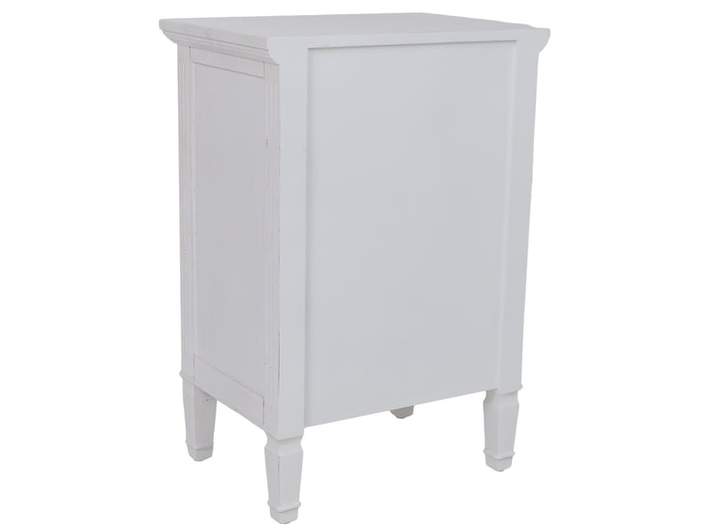  Table de chevet en bois blanc 46x32,5x67 cm h  - Conforama D