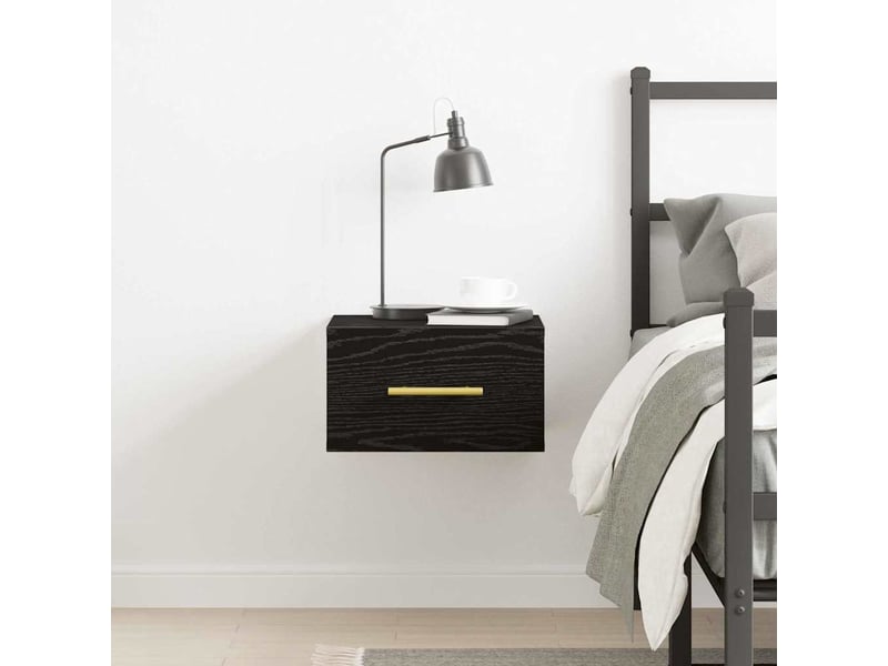  Table de chevet chambre, cabinet de chevet 35x35x20cm bois d'ingénierie chêne noir shl3686  - Conforama D