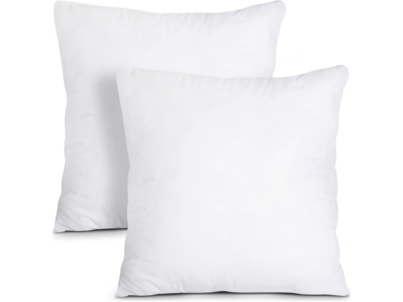  Coussins de garnissage 45 x 45 cm lot de 2, coussin à recouvrir, oreillers intérieur, rembourrage coussins blanc  - Conforama A