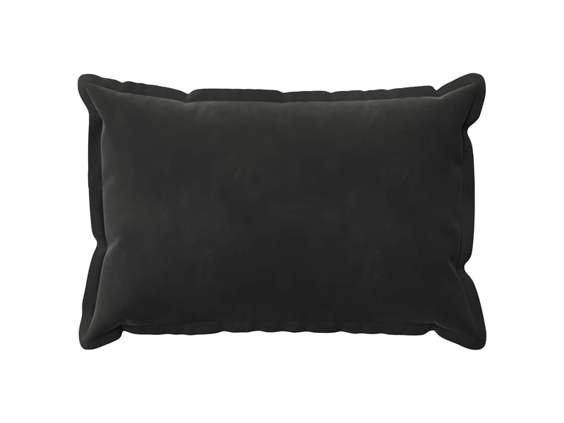Lot de 6 housses de coussin houten noir 30 x 50 cm velours cf49996 - Conforama C