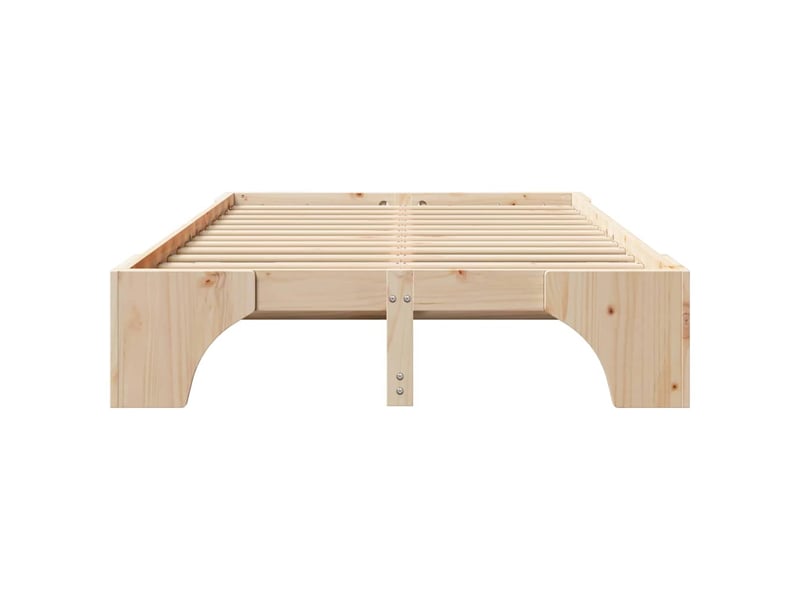  Lit double- lit adulte -  cadre de lit pin massif 120 x 190 cm bois massif en pin  - Conforama D