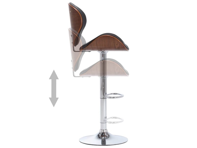  Tabouret de bar, chaise de bar noir similicuir shl49005  - Conforama D