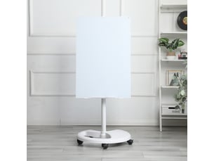 Tableau blanc magnétique en verre trempé réglable en hauteur 90 × 60 cm avec accessoires