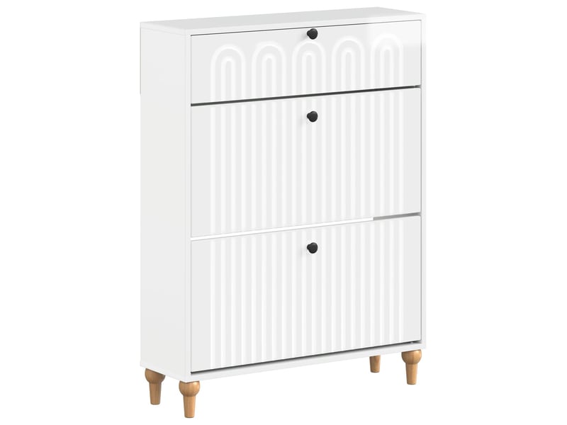  Meuble à chaussure, cabinet à chaussures alkmaar 78x24x103 cm bois d'ingénierie shl3659  - Conforama A