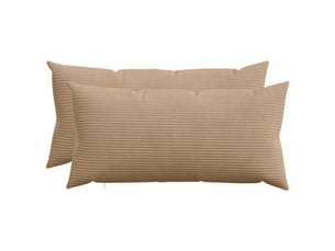 Lot de 2 housses de coussin heerlen marron 40 x 80 cm cf49455