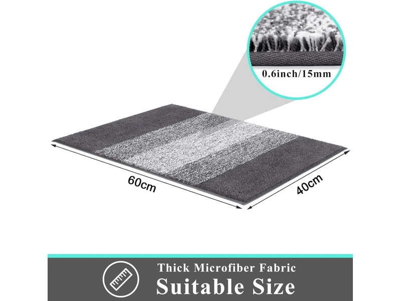  Tapis entree intérieur antidérapant, paillasson extérieur entree lavable en machine, microfibre absorbante tapis entree extérieur, paillasson 40x60 cm  - Conforama B