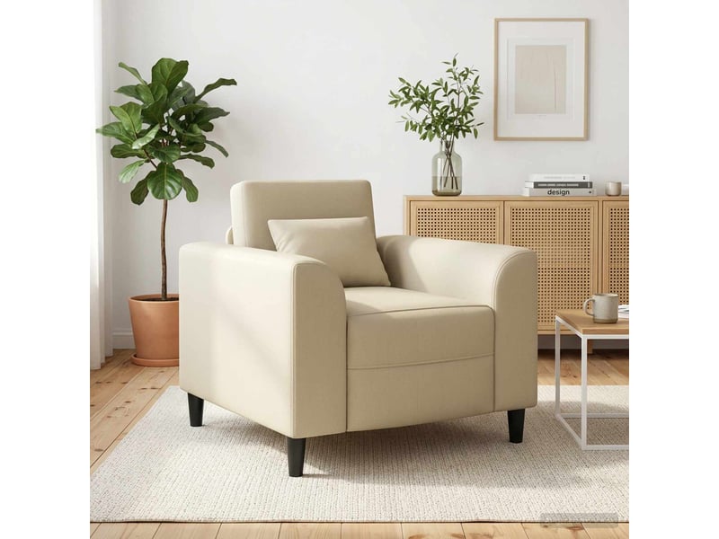  Vidaxl fauteuil crème simili cuir  - Conforama B