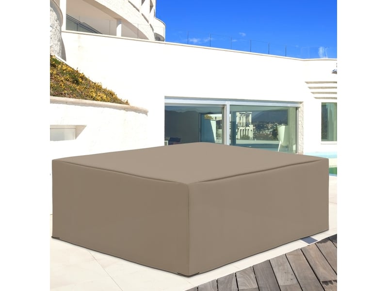 Housse de protection mobilier de jardin 275x205x90 cm imperméable beige - Conforama C
