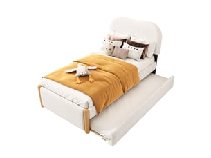 Lit gigogne 90x200 cm <strong>REDOM</strong>  <strong></strong> coloris blanc
