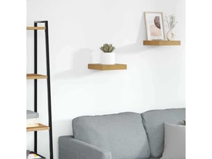 Étagère flottante, étagère suspendue montage mural beige 23 x 23,5 x 3,8 cm cf42431