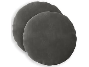 Lot de 2 coussins avec oreiller, coussins décoratifs heerlen gris foncé velours cf50488
