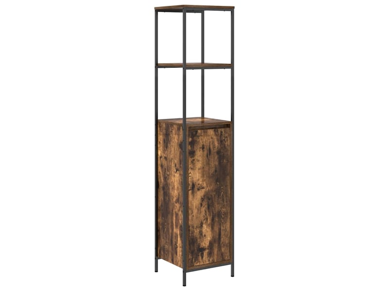 Meuble de salle de bain avec étagères chêne fumé 36x35x165 cm - Conforama A