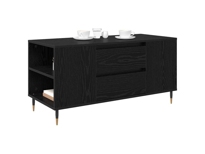  Table basse | table de salon chêne noir 102 x 44,5 x 50 cm bois d'ingénierie  - Conforama C