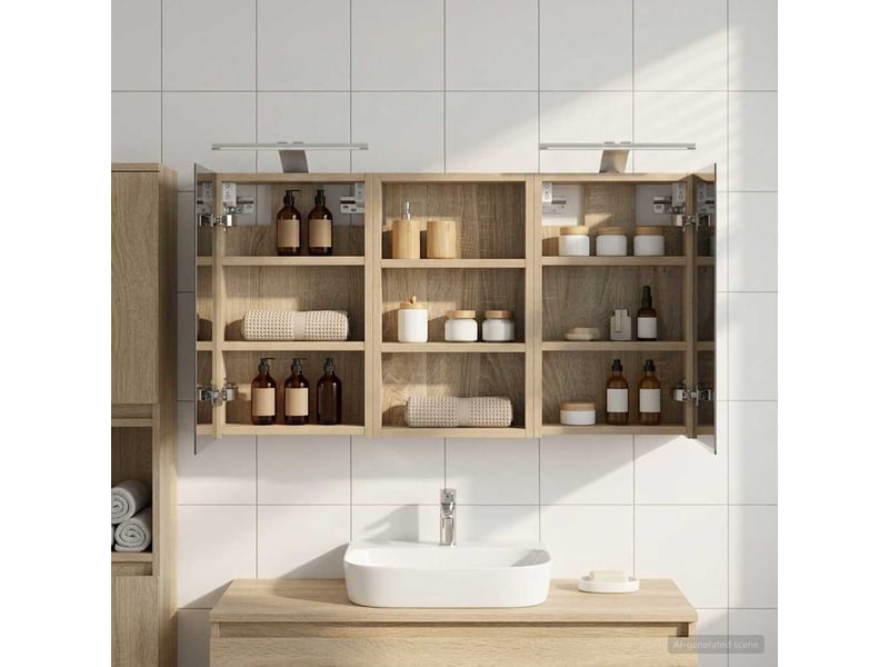  Ensemble de meubles de salle de bain 3 pcs 90x10.5x50 cm shl5807  - Conforama B