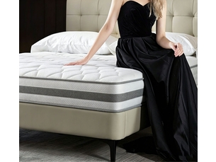 Matelas 140x200 cm <strong>HAVRYA</strong>  <strong></strong> Ressorts ensachés + mousse soutien Medium épaisseur 25 cm