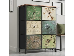 Commode 6 tiroir(s)    <strong>BURSDANY</strong> <strong></strong> coloris multicolore largeur 67.5 cm