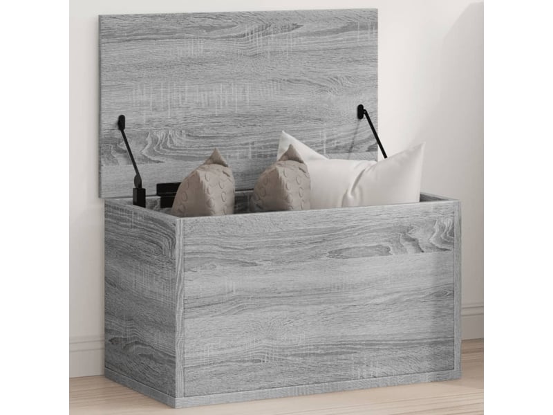  Boîte de rangement, coffre de rangement sonoma gris 60x35x35 cm bois d'ingénierie  - Conforama B