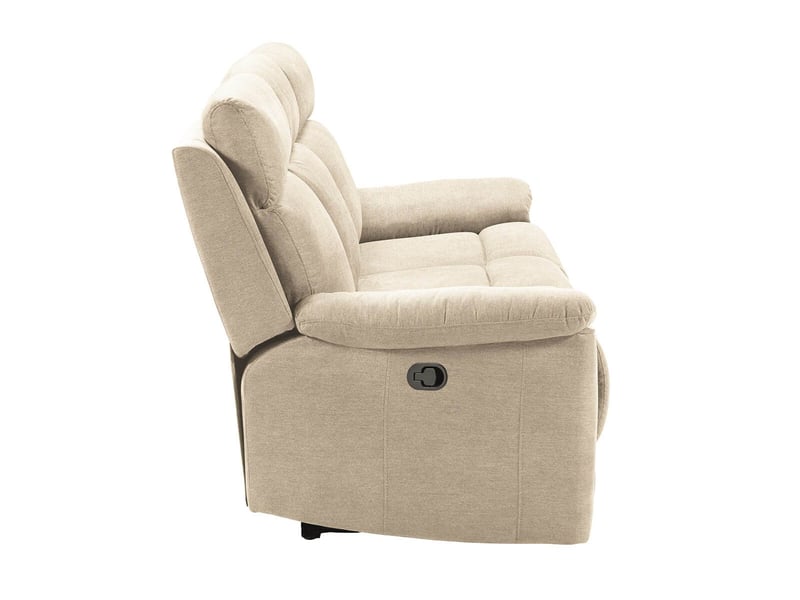  Canapé 3 places relax manuel tissu waterproof ivoire - briana BRIANA - Conforama D