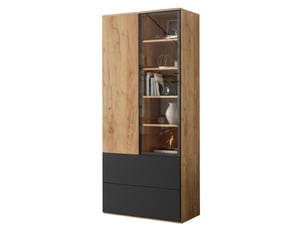 Vitrine coloris bicolore 6 étagère(s) <strong>BIQZUYA</strong> <strong></strong> - 70 cmx160 cm