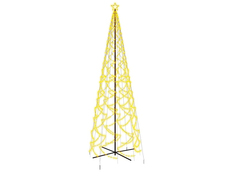 Sapin de noël - arbre de noël cône 1400 led blanc chaud 160x500 cm - Conforama A