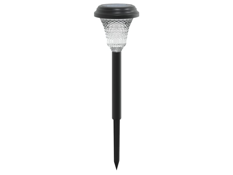  Lot de 12 lampes solaires d'allée design moderne extérieur 8,5 x 31 cm en ps noir 02_0056663  - Conforama C