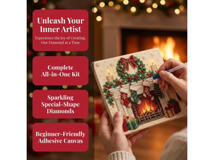 Kit diy diamond painting perles de noël – art créatif à réaliser soi-même pour adultes-style 4