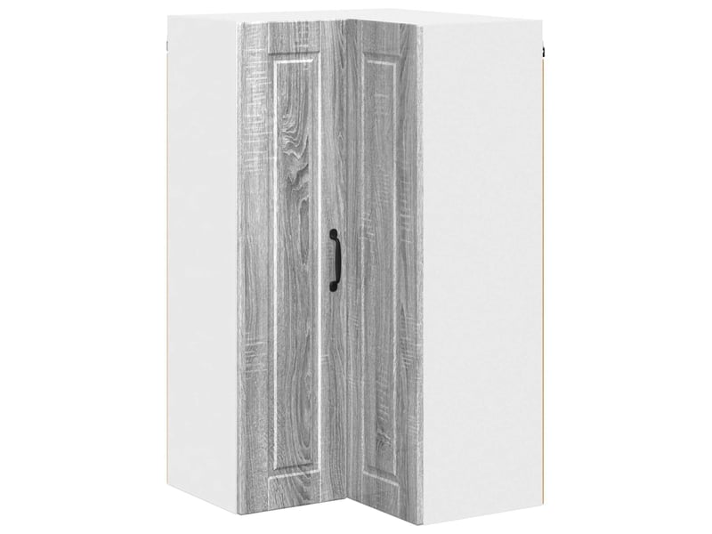 Meuble mural de cuisine, armoire d'angle cuisine porto gris sonoma 57x57x100cm - Conforama A