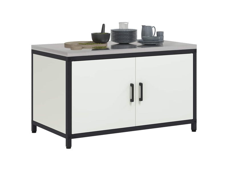  Meuble de rangement de cuisine hattem blanc 90x50x53cm  - Conforama C