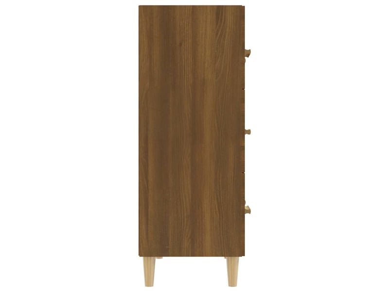 Buffet - bahut - meuble de rangement chêne marron 70x34x90 cm bois d'ingénierie  - Conforama D