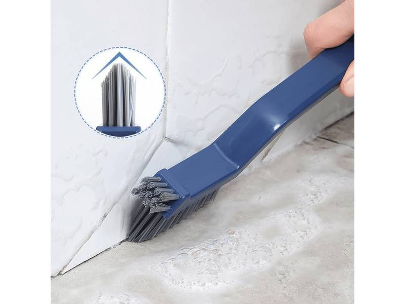  (bleu)1 brosse multifonction en plastique : aide au nettoyage pour salle de bain, cuisine, fenêtre et cheveux dans les espaces restreints.  - Conforama D