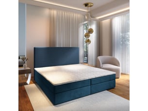 Lit avec rangement 160x200 cm <strong>MASSENO</strong>  <strong></strong> coloris bleu