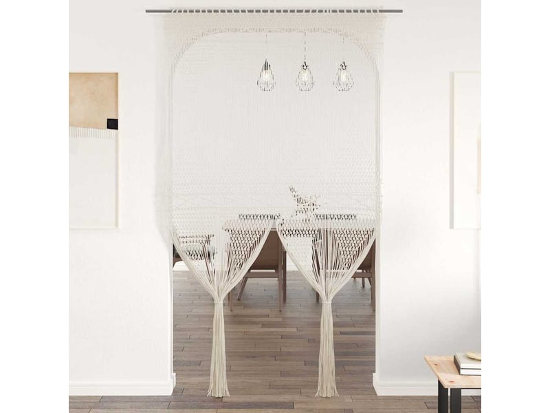  Rideau en macramé, rideau de porte 140x240 cm coton cf43854  - Conforama B