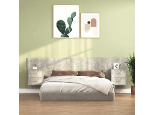 Tete de lit  largeur 48.5 cm   gris