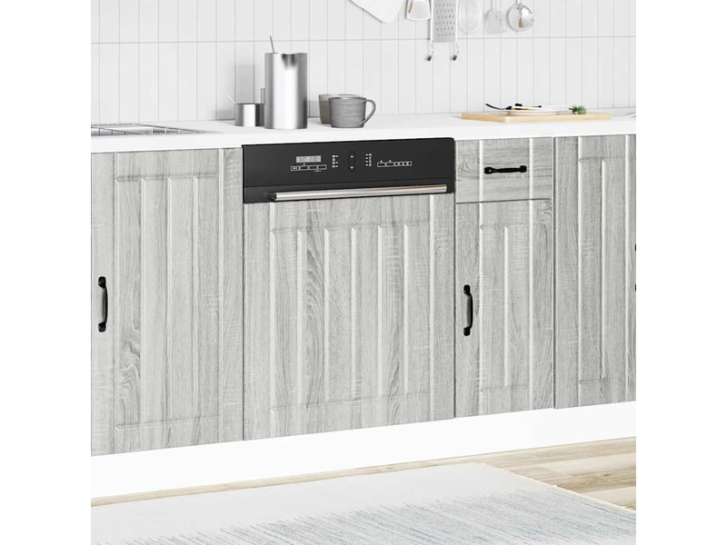  Panneau de lave-vaisselle sonoma gris bois d'ingénierie shl6976  - Conforama C