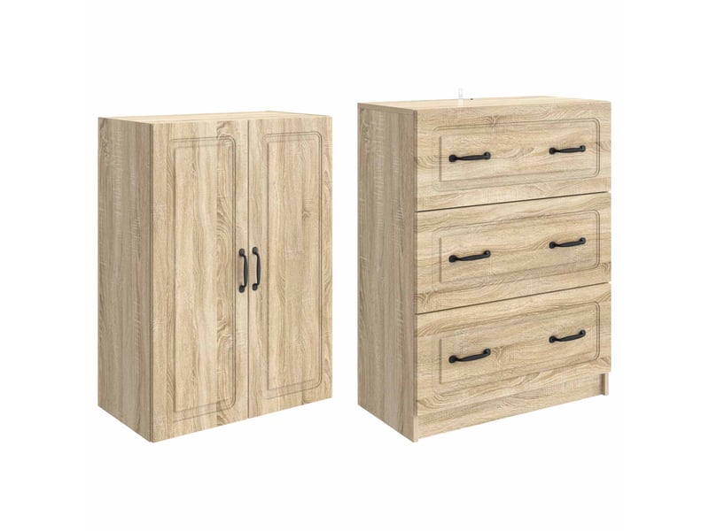 Ensemble de meubles 2 pcs, rangement de salon 66 x 34,5 x 87 cm bois d'ingénierie shl814 - Conforama D