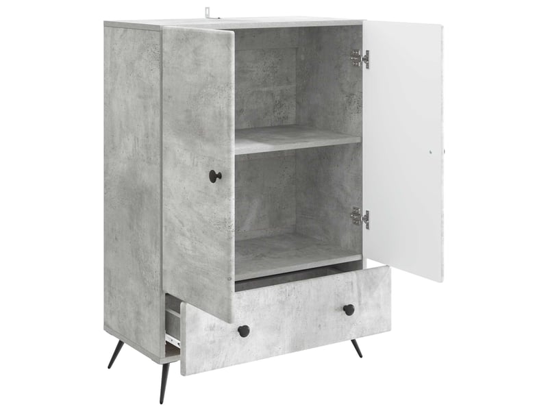 Buffet - bahut - meuble de rangement gris béton 66 x 34,5 x 95 cm bois d'ingénierie  - Conforama D