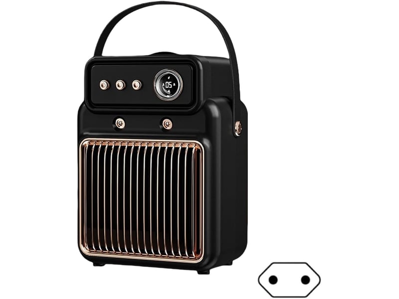  Chauffage de bureau silencieux, protection contre la surchauffe, humidification de la pièce, ventilateur d'intérieur, noir, 2000 w FC-LJY-01254JY - Conforama B