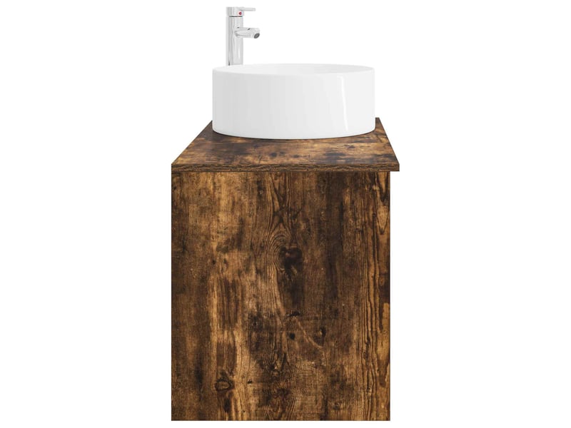  Ensemble de mobilier de salle de bain 2 pcs chêne fumé shl8997  - Conforama E
