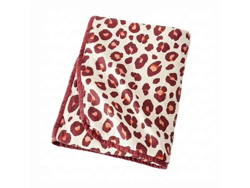  Plaid 130x160 cm gaze de coton montauk rose PD25148 - Conforama A