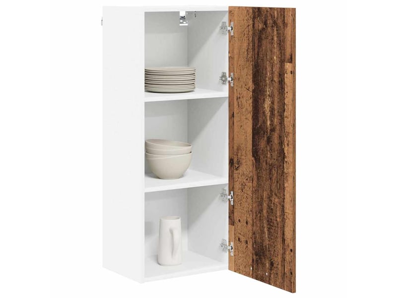  Meuble de rangement cuisine, armoire suspendue bois ancien 40x31x100cm shl3382  - Conforama C
