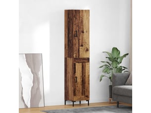 Buffet - haut armoire bois ancien 34,5 x 34 x 180 cm bois d'ingénierie