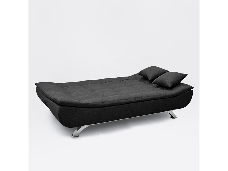 Canapé convertible 2 places clic-clac en microfibre design moderne centenario - noir Modus Sofà - Conforama B