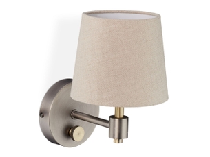 Lampe murale rétro vintage design ambiance salon couloir 30 x 15 x 10 cm en métal argenté 13_0007888